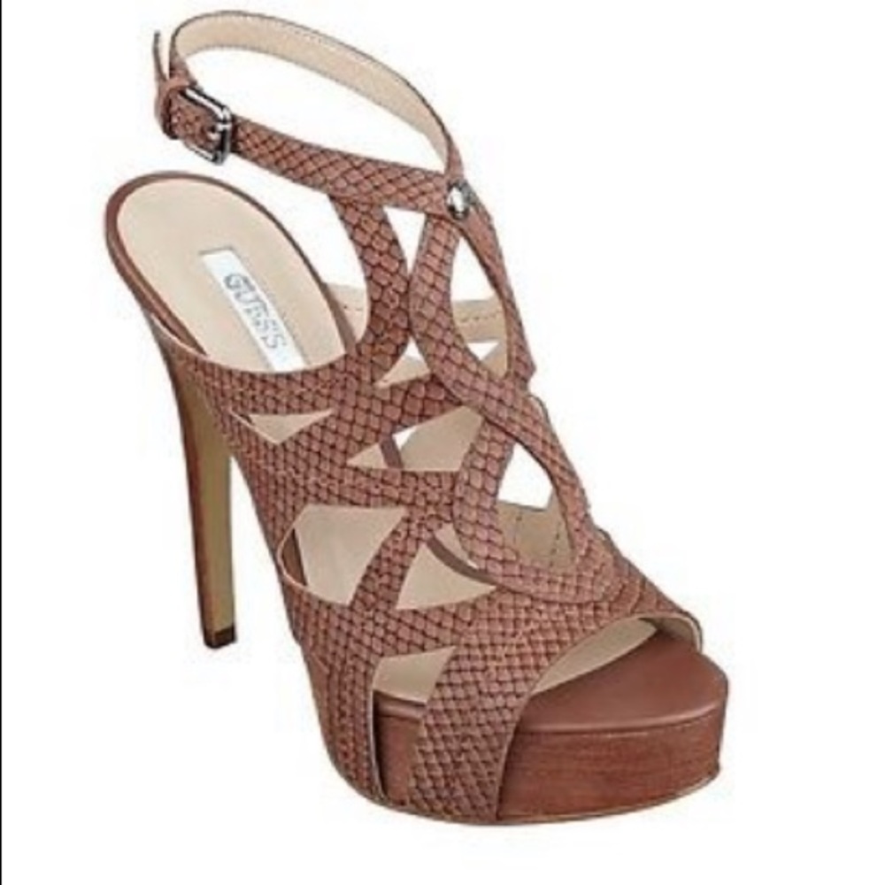 GUESS Kaesy Platform Dark Brown Sandal 9.5M